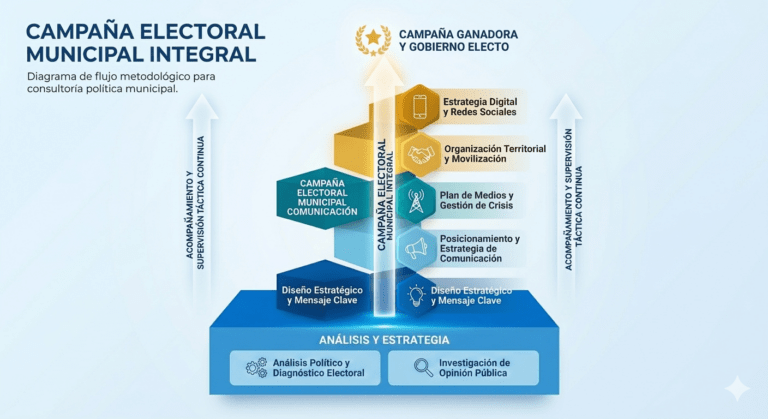 Diagrama metodológico para consultoría para campañas electorales municipales